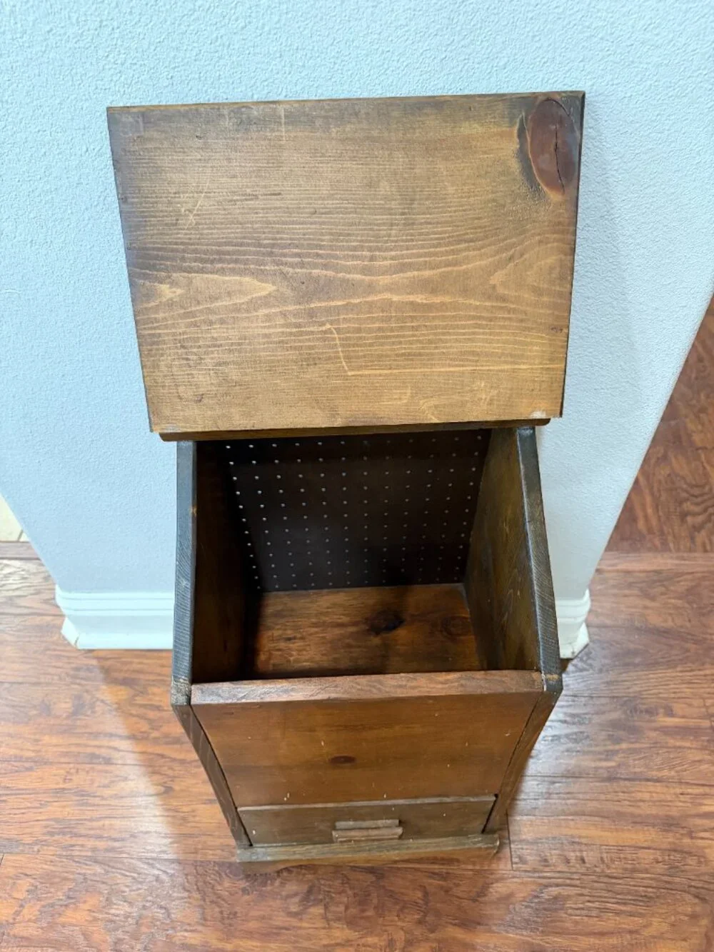 Vintage Rustic Tater & Onion Wooden Potato Storage Bin Farmhouse Primitive